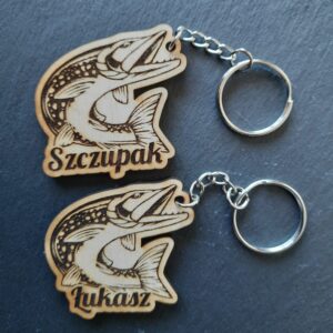 Brelok Szczupak z imieniem Łukasz