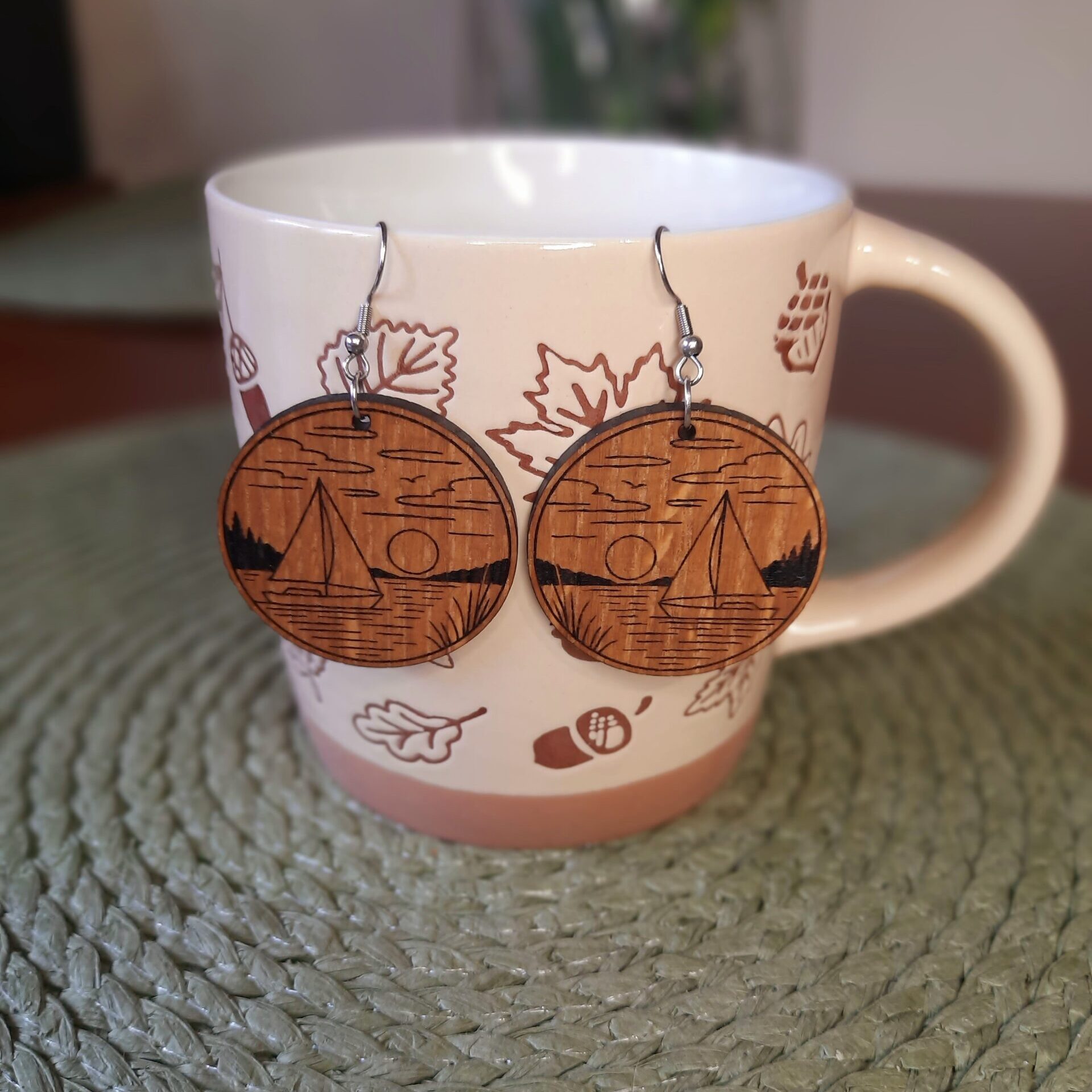 Kolczyki wiszące Jezioro - obrazek 2