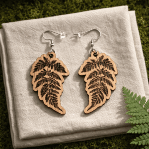 Kolczyki wiszące Liść Paproci
